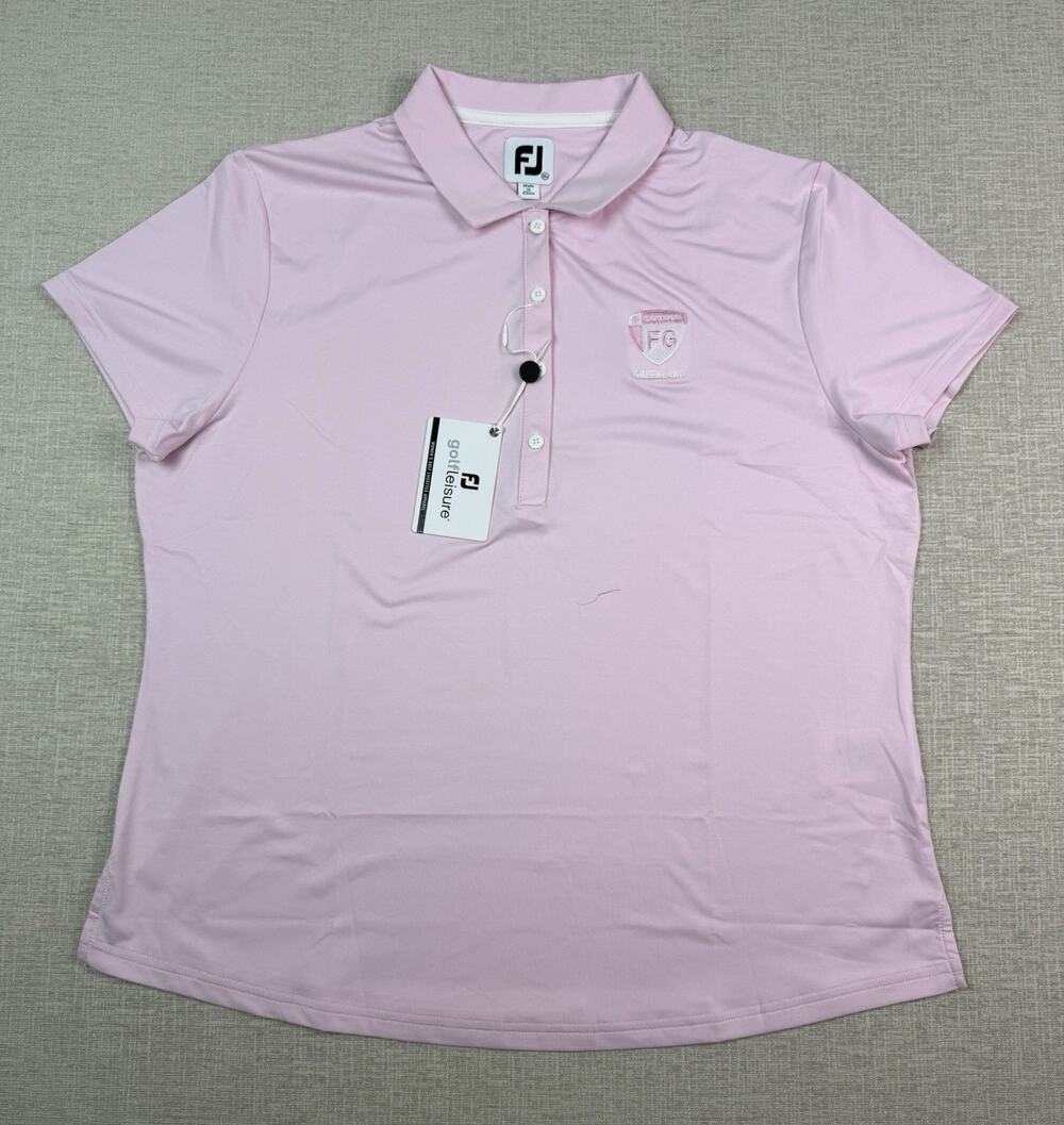 FootJoy Golfleisure Women’s XL Pink Golf Polo FG Greenland Logo NWT